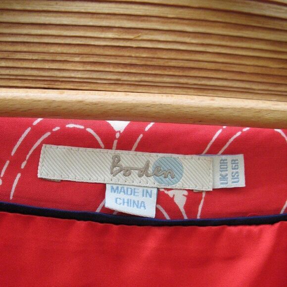 Boden Ingrid Red Silk Dress - Picture 8 of 9